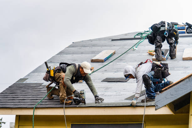 Professional Gutter Installation technician working in Garrisonville, VA